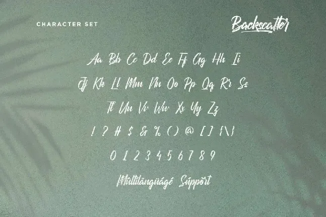 Backscatter font