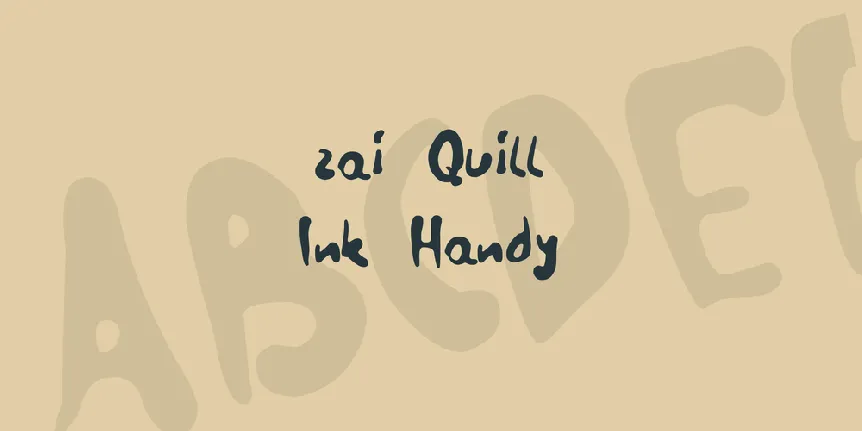 zai Quill Ink Handy font