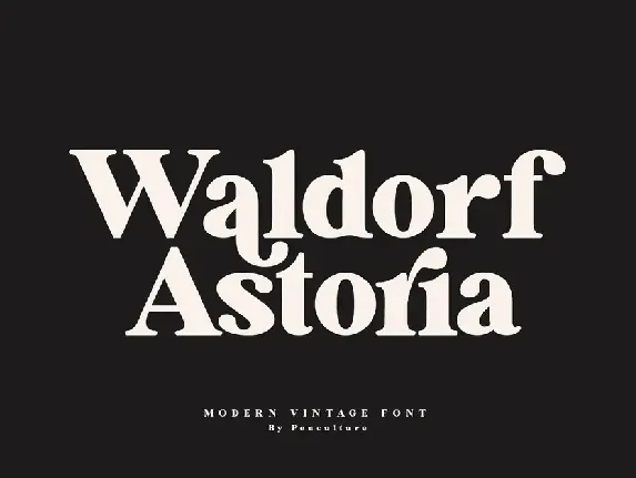 Waldorf Astoria font