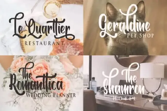 Romanttica Script font