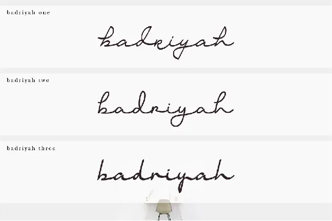 Badriyah Signature font