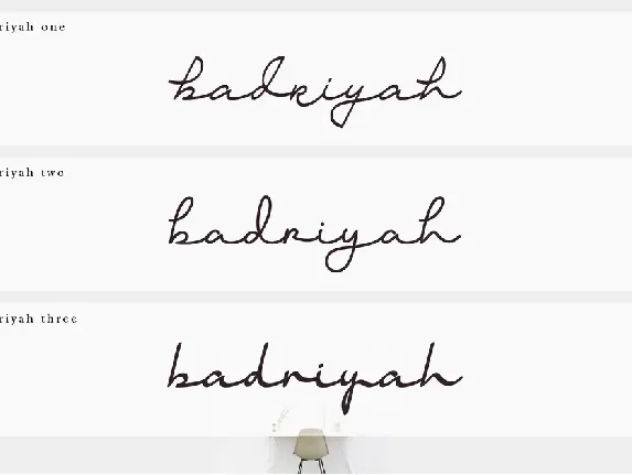 Badriyah Signature font