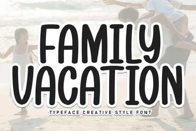 Family Vacation Display font