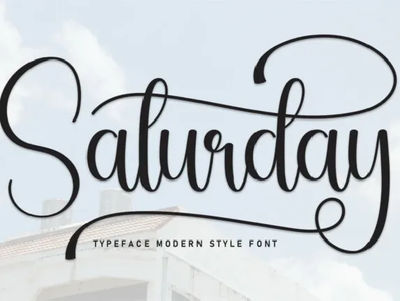 Saturday Calligraphy font