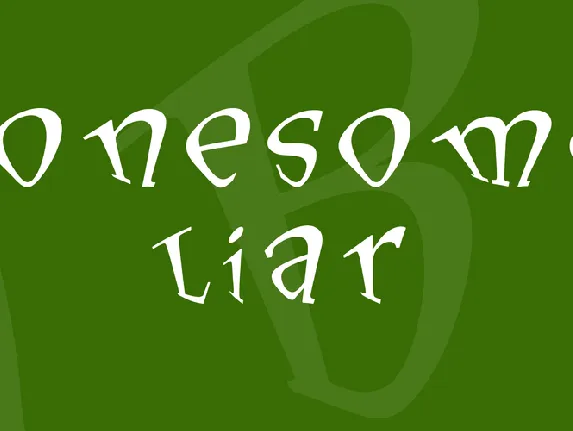 Lonesome Liar font