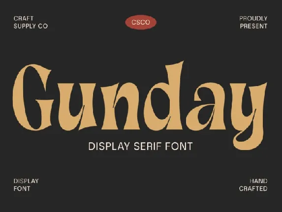 Gunday Serif font