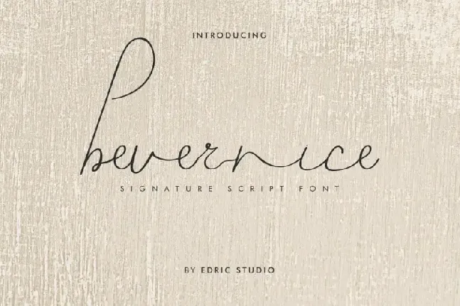 Bevernice Signature Script font