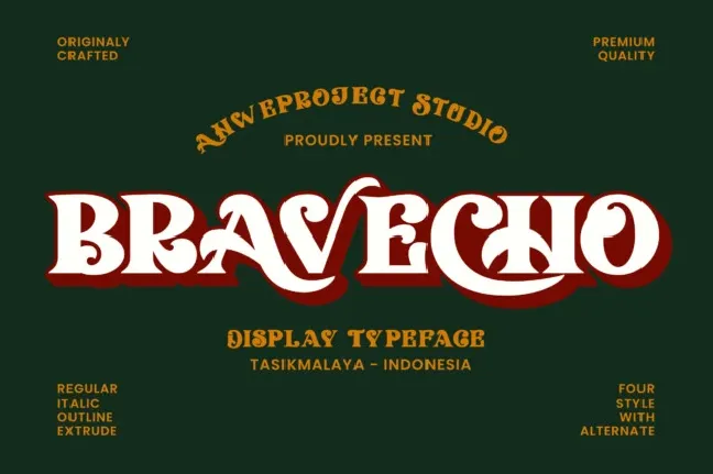 Bravecho font