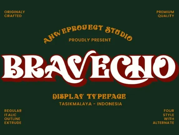 Bravecho font