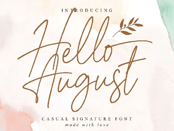 Hello August font