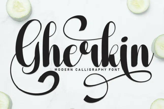 Gherkin Script font