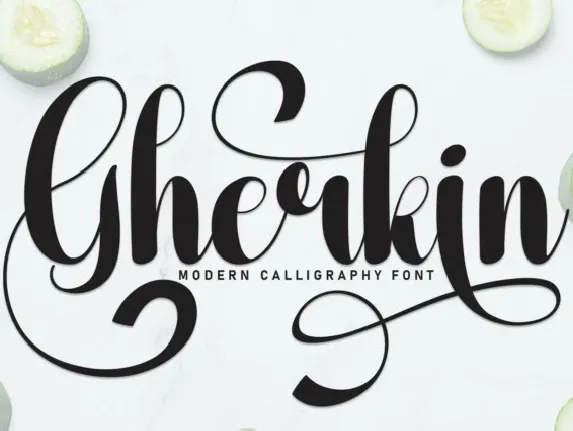 Gherkin Script font