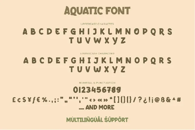 Aquatic font