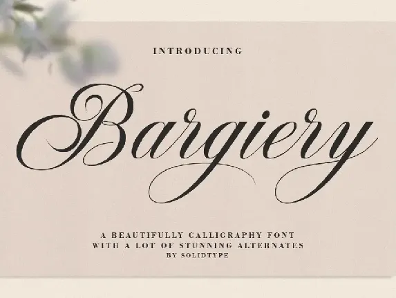 Bargiery font