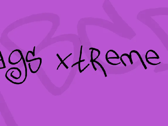 Tags Xtreme 2 font