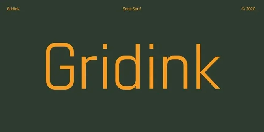 Gridink font