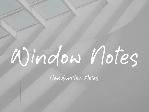 Window Notes font