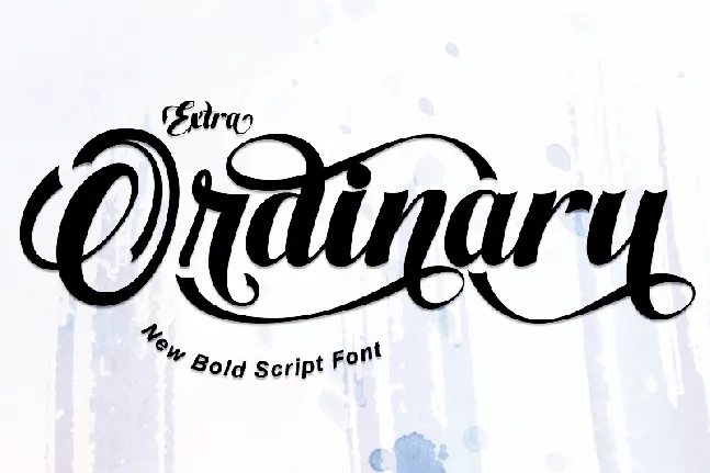 Extra Ordinary font