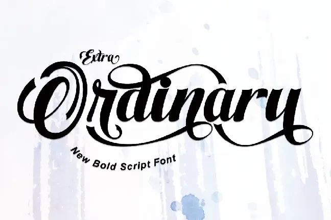 Extra Ordinary font