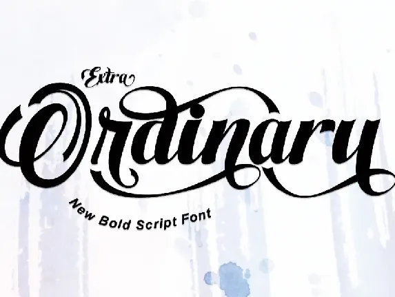 Extra Ordinary font