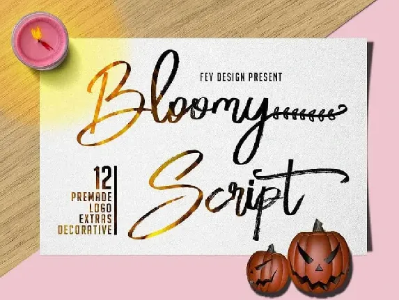 Bloomy Script Free font