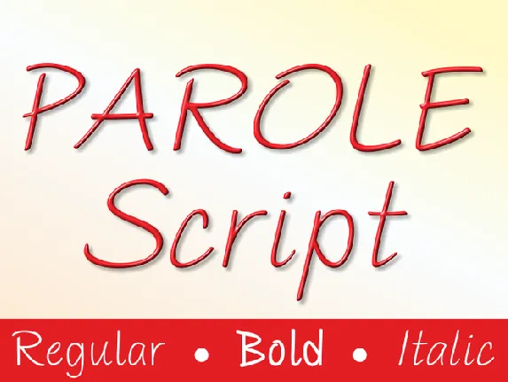 PAROLE Script font