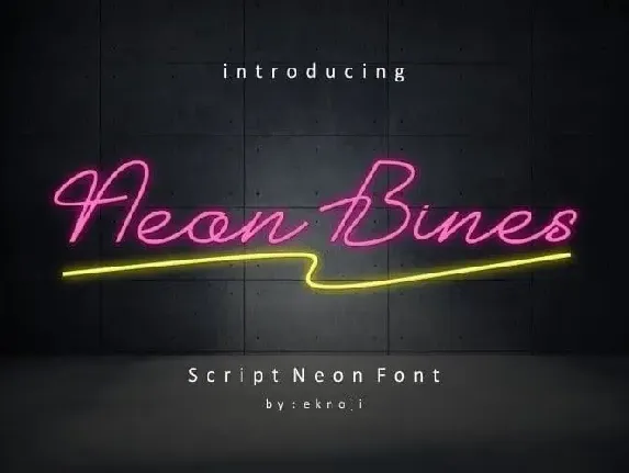 Neon Bines Handwritten font