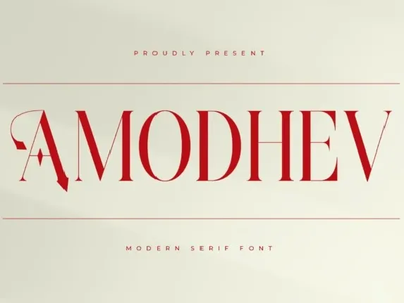 Amodhev font