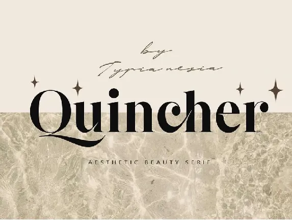 Quincher font