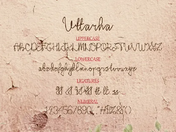 Uttarha Handwriting font