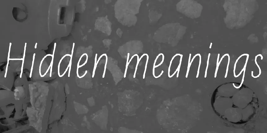 Hidden meanings font