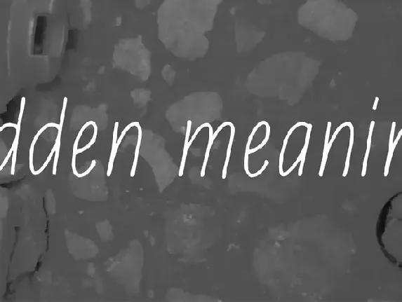 Hidden meanings font