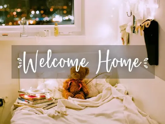 Welcome Home Script font