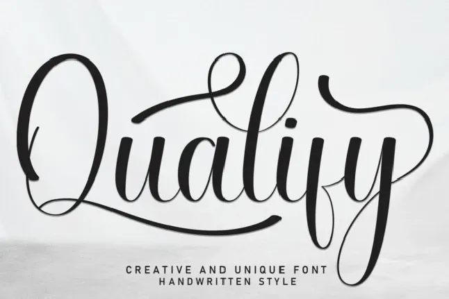 Qualify Script font