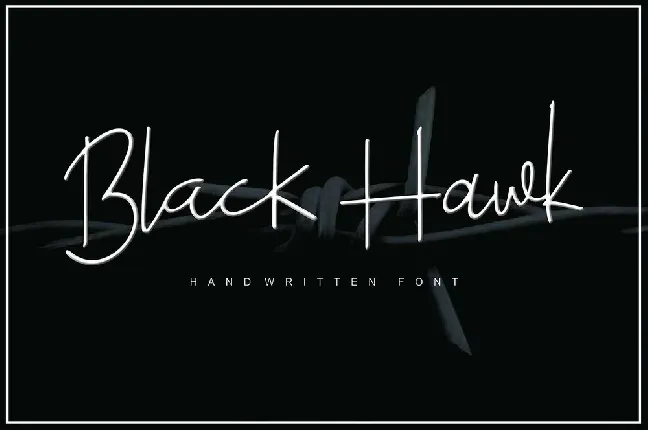 Black Hawk Script font