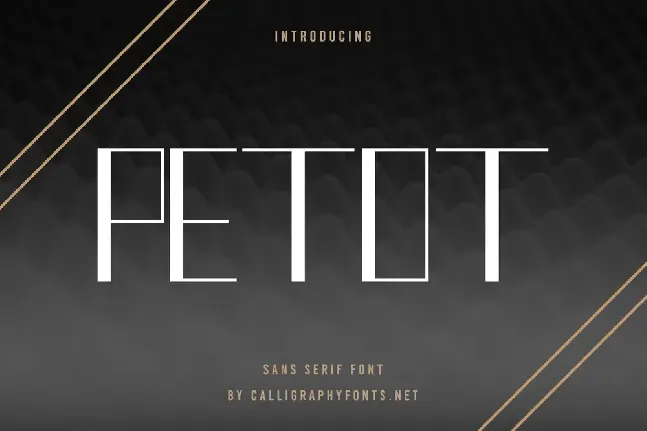 Petot Demo font