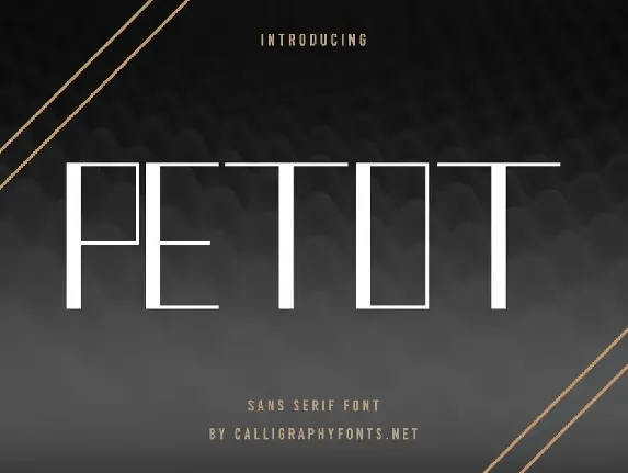 Petot Demo font