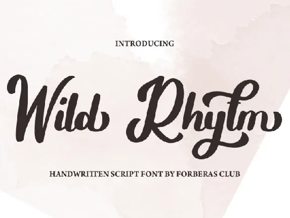 Wild Rhytm font