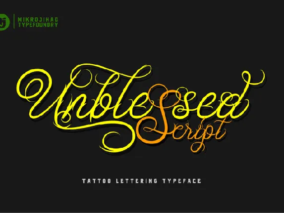 Unblessed Script font