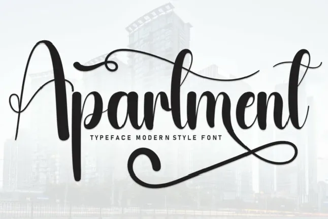 Apartment Script font