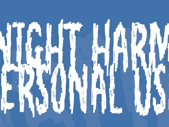 Night Harm Personal Use font