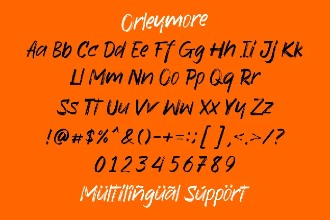 Orleymore Demo font