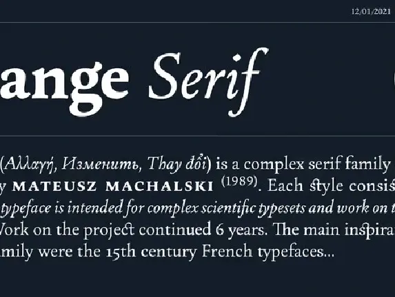 Change Serif Family font