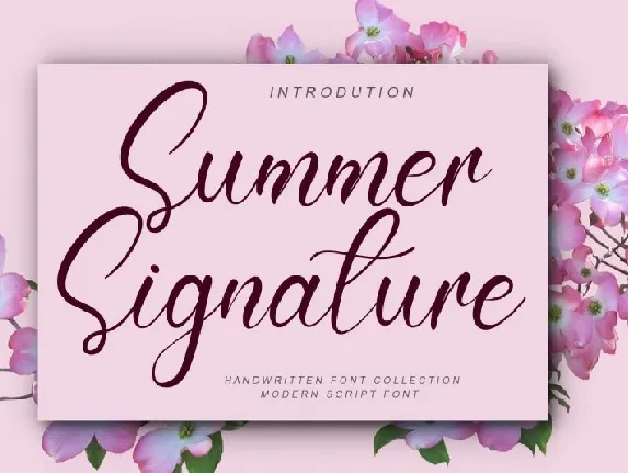 Summer Signature font