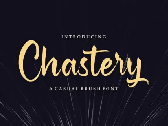 Chastery Brush font