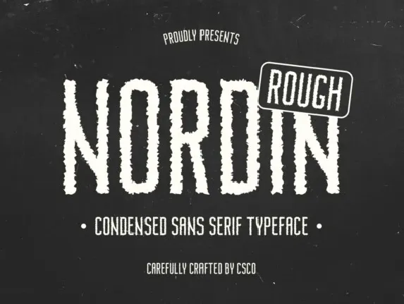 Nordin Rough font