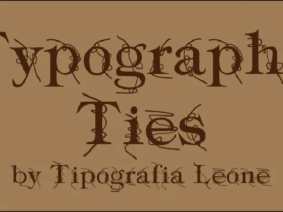 Typography ties font