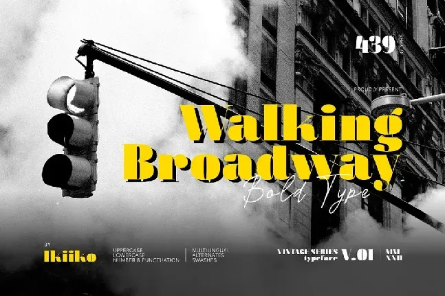 Walking Broadway font