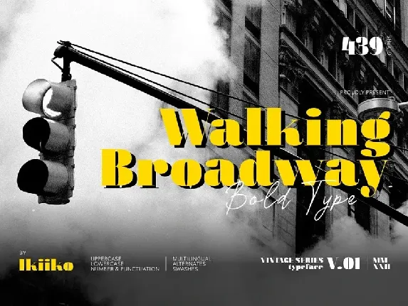 Walking Broadway font