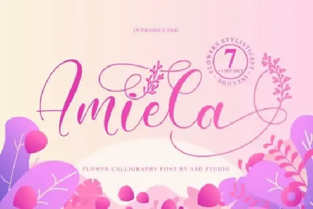 Amiela Calligraphy font